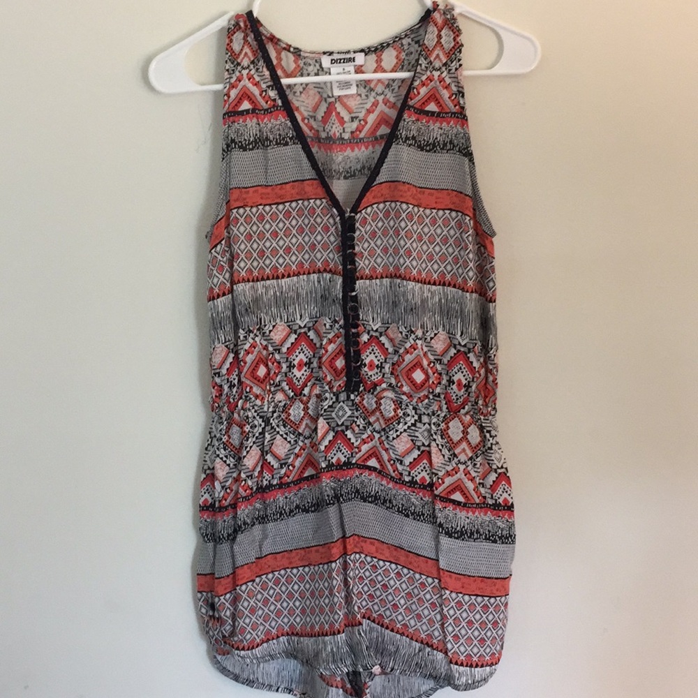 Patterned romper
